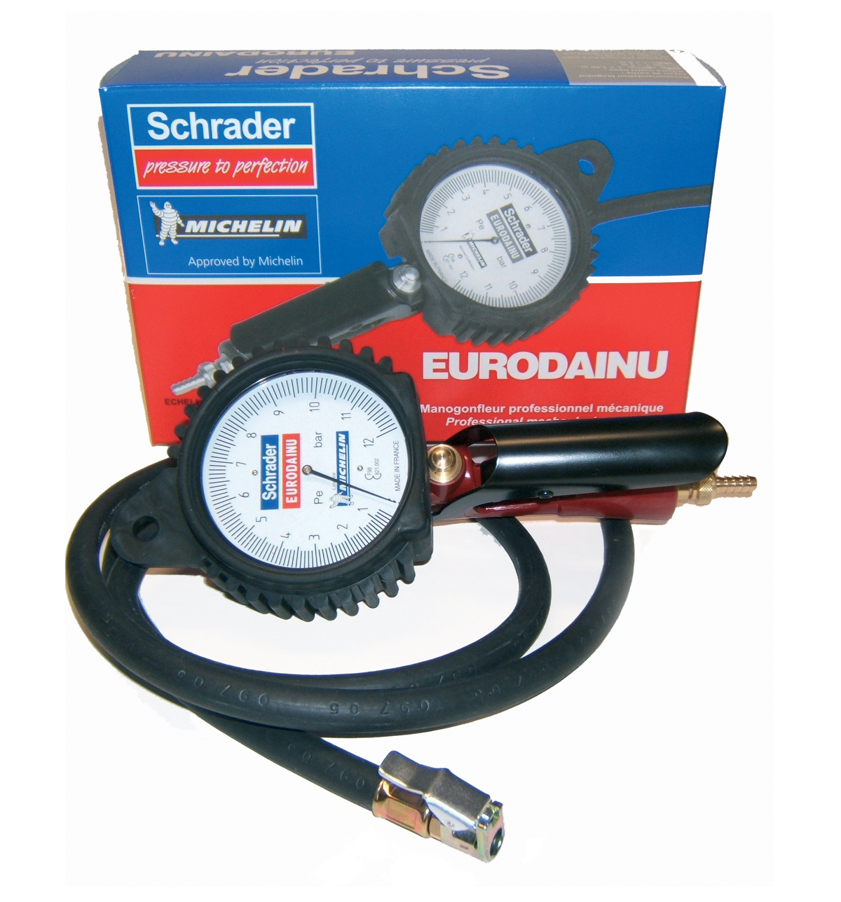 Eurodainu Dial Airline Gauge S/Clip On 1.5m Hose}