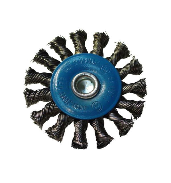 75mm Twist Knot Rotary Wire Brush - Max RPM 12500}