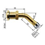 EVA Tubeless Valve 55mm 44o Nickel}